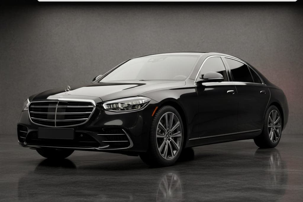 Mercedes-Benz S-Класс S 580 4MATIC Long, 2023 — вид спереди три четверти