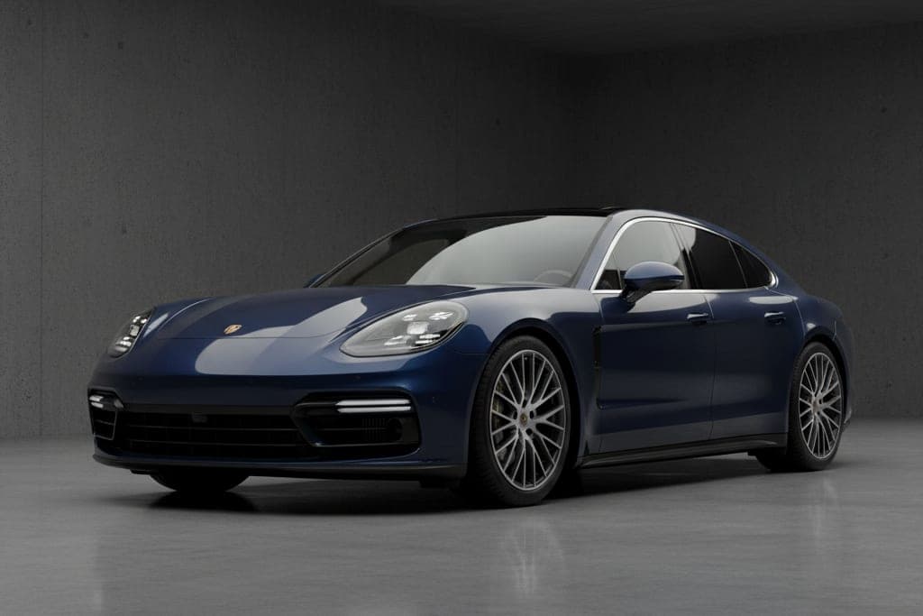 Porsche Panamera Turbo E-Hybrid, 2024 — вид спереди три четверти